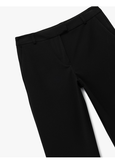 Koton Slim Fit Cep Detaylı Cigarette Kumaş Pantolon Siyah 7wak40019pw