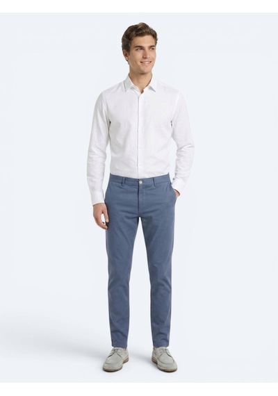 Kip Açık Mavi Dokuma Jogging Fit Casual Pamuk Karışımlı Pantolon