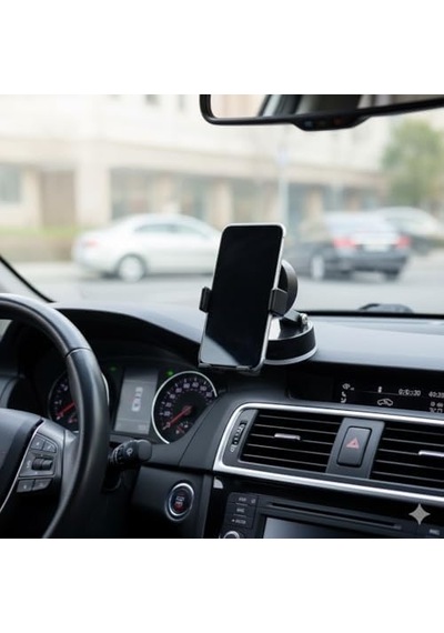 Manyetik Araç Telefon Tutucu, 360 Derece Dönebilen, Göğüs Paneli Montajı, Evrensel Uyumlu