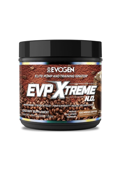 Evogen Evp Xtreme No Preworkout Pump Mental Focus Iced Mocha Coffee 40 Servings