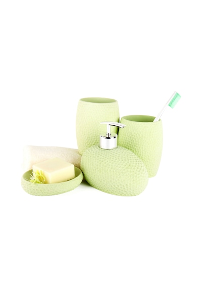 YEŞİL PETEK 4 LÜ BANYO SETİ 20x20x13cm Yeşil