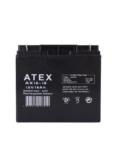 Atex Ax12-18 12v 18ah Bakımsız Kuru Akü