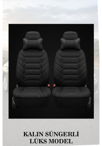 Volvo S40 1999 Uyumlu Lüks Premium Siyah Renk 2 Adet Minder Ve Yastık