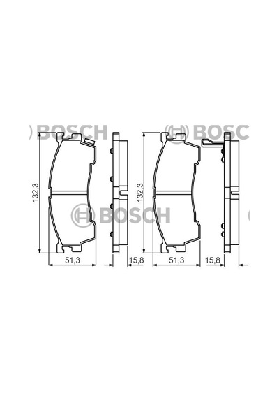 Bosch Mazda 626 / Kia Rio 1992-1997 Ön Fren Balatası 1u0l3328z