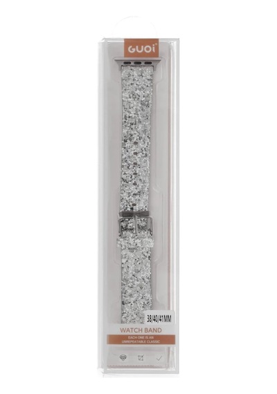 Apple Watch 38mm Uyumlu Starry Taşlı Kordon - Gümüş