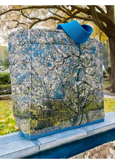 Van Gogh Bahar Dalları Model Kadın Çanta Mavi