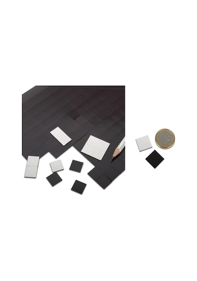 90 Adet 3m Etiket Magnet Yapışkanlı Magnet Mıknatıs, Dolap Mıknatısı 2x2cm Kare Kesimli Şerit Mıknat