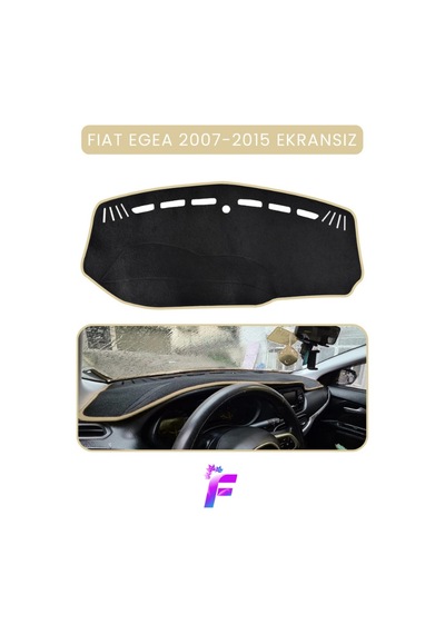 Fıat Egea 2007-2015 Ekransız Araca Özel Torpido Örtüsü Ön Göğüs Kılıfı Tam Koruma Tb13 Bej