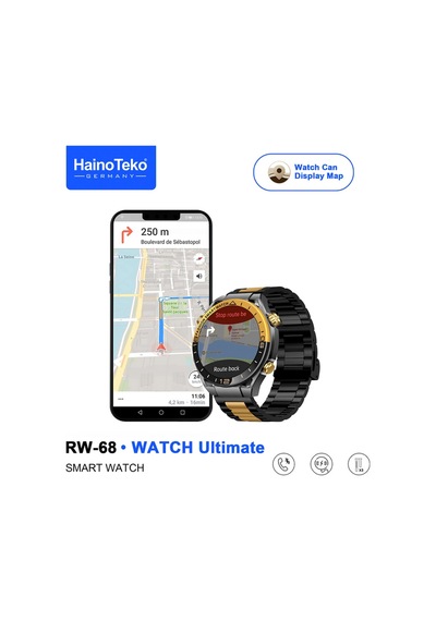Hainoteko Rw-68 Gold Premium Akıllı Saat + 3 Kordon Set (İthalatçı Garantili)