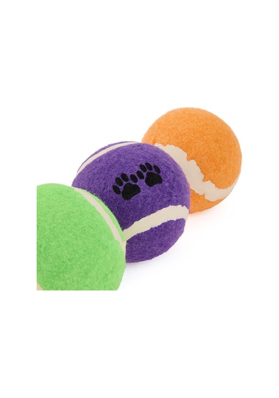 Froggoo 3'lü Pet Tenis Topu - Renkli - 5 Cm