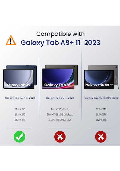 Samsung Galaxy Tab Uyumlu A9 Plus Sm-x210 Tablet Kılıfı Akıllı Standlı