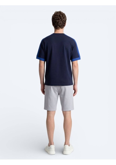 Kip Lacivert Düz T-shirt