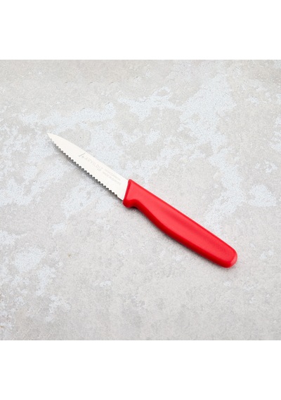 Aryıldız Solo Tırtıklı Sebze Bıçağı Kırmızı 10 Cm Renkli