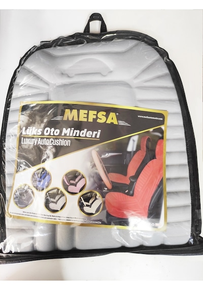 2,li Oto Koltuk Kılıfı Minder Alkantra Kumaş Gri Renk Kabartmalı