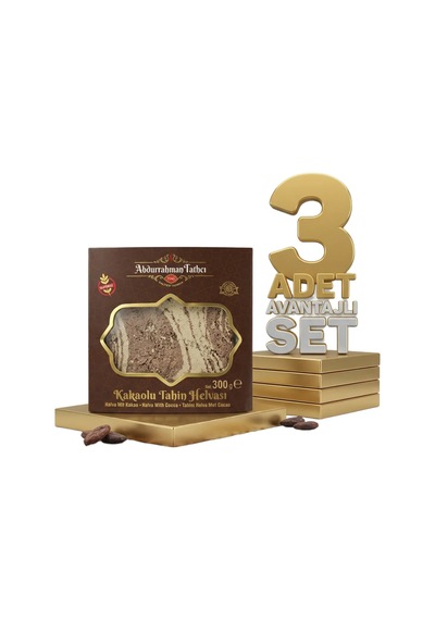 Abdurahman Tatlıcı Kakaolu Tahin Helvası 3x300 Gr