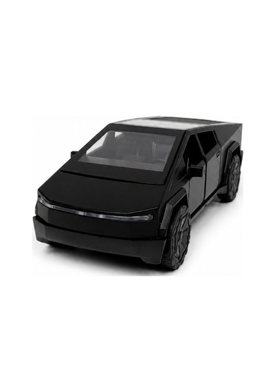 Siyah Metal Elektrikli Pick-up Oyuncak Araba Açılır Kapılı Çekmeceli Bagajlı Model Araç