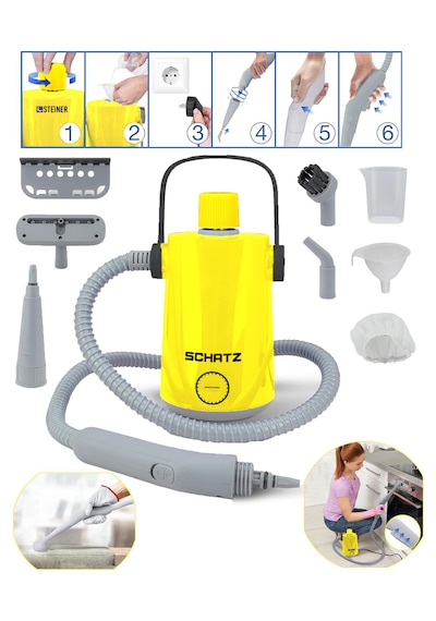 Schatz 1000w Easyfix Series Profesyonel Buharlı Temizleyici Buharlı Temizlik Makinesi Gri G1000esy