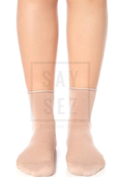 Saysez Bambu Kadın Lastiksiz Bej Soket Dikişsiz Premium Çorap Kutulu 6'lı / İz Bırakmaz / Sıkmayan Çorap Renkli Saysez Bambu Kadın Lastiksiz Bej Soket Dikişsiz Premium Çorap Kutulu 6'lı / İz Bırakmaz / Sıkmayan Çorap Renkli