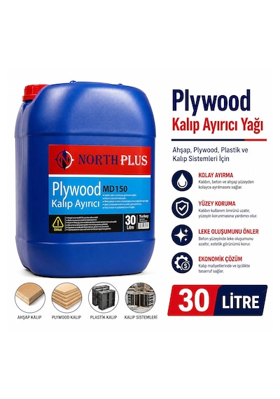 Kalıp Ayırıcı Yağı Plywood Ahşap Plywood Plastik Kalıp Sistemlerinde Kalıp Yağı 30 Litre