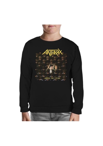 Lord Tshirt Anthrax - Among The Living Siyah Çocuk Sweatshirt