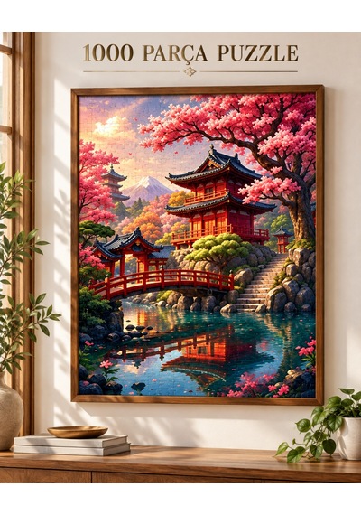 1000 Parça Japon Evi Puzzle 48 X 68 Cm Yüksek Baskı Kaliteli Eğlenceli Ve Eğitici Puzzle