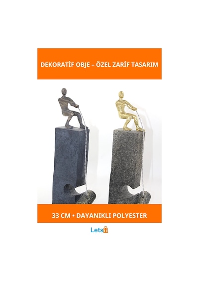 Polyester Modern Zarif Dekoratif Obje 33 Cm 1 Adet