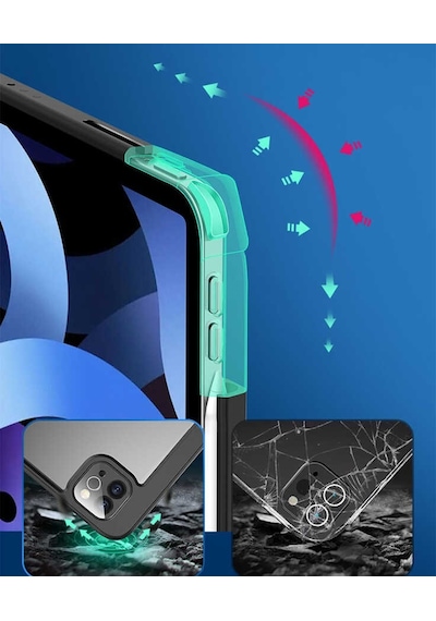 Apple Uyumlu iPad Pro 11 2022 M2 Kılıf Kalem Bölmeli Arkası Şeffaf Standlı Nt2