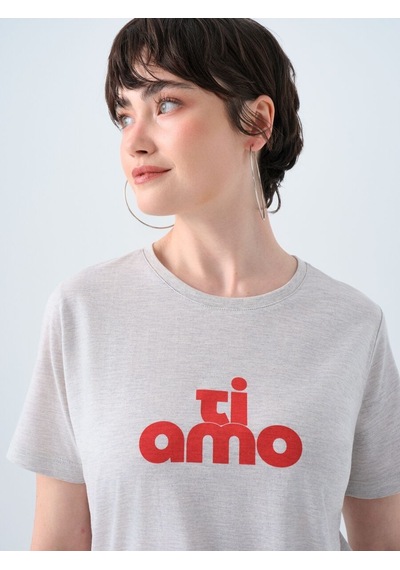 LOFT Regular Fit Kadın Tshirt K.kol Lf2039133 Q1.v1 Gri Melanj