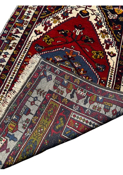 El Dokuma Sıfır Yahyalı Seccade 94x160 Kırmızı Kök Boya Namazlık