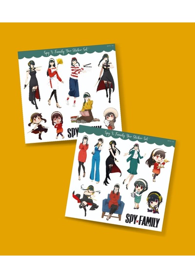 Spy X Family Yor 2li Sticker Seti Parlak Kağıt -çıkartma -süsleme Anime Etiket Beyaz