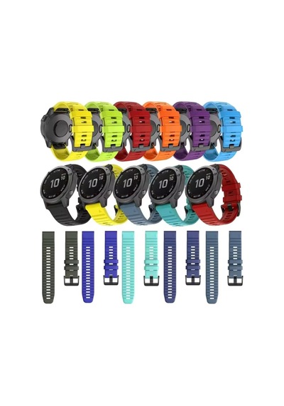 Garmin Quatix 6x Solar Kordon Silikon Quickfit Özellikli Yedek Kayış Starlight