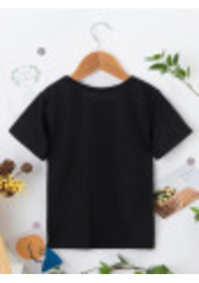 Noıssey Kod:vsk Siyah Çocuk T-shirt Kids-tatlı-kedi-siyah