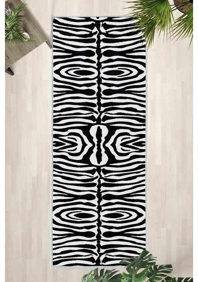 Zebra Yıkanabilir Yolluk Siyah