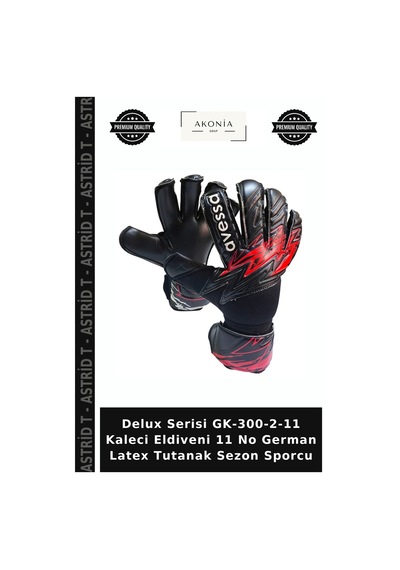 Delux Serisi Gk-300-2-11 Kaleci Eldiveni 11 No German Latex Tutanak Sezon Sporcu Çok Renkli