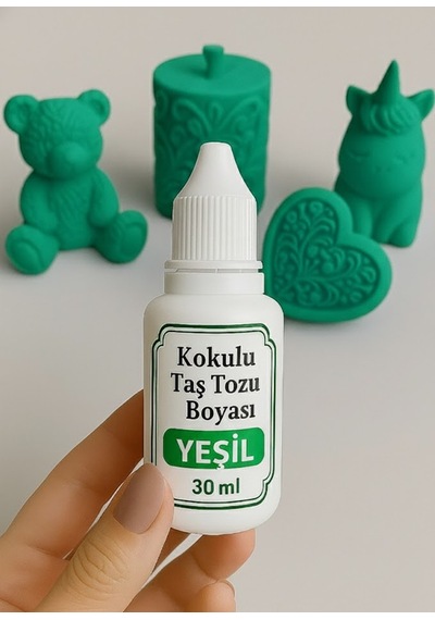 Yeşil Renk - Kokulu Taş Tozu Boyası - 30 Ml