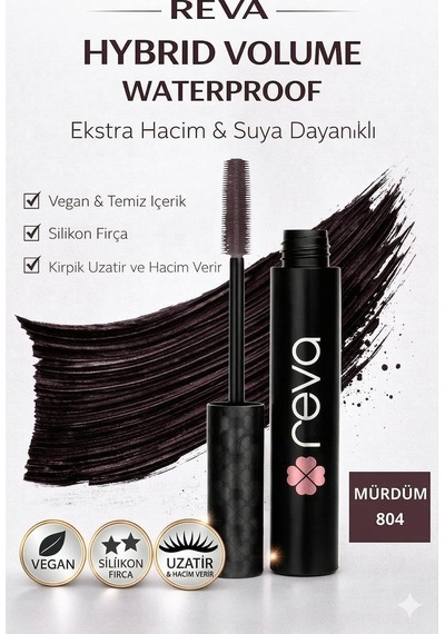 Hacim Veren Hibrit Maskara - Hybrid Volume Mascara Prune - No: 804 - Vegan & Temiz Içerik Çok Renkli