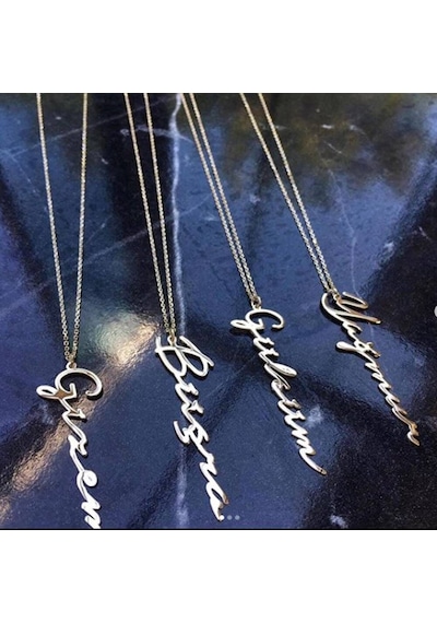 Isimli Altın Kolye14K
