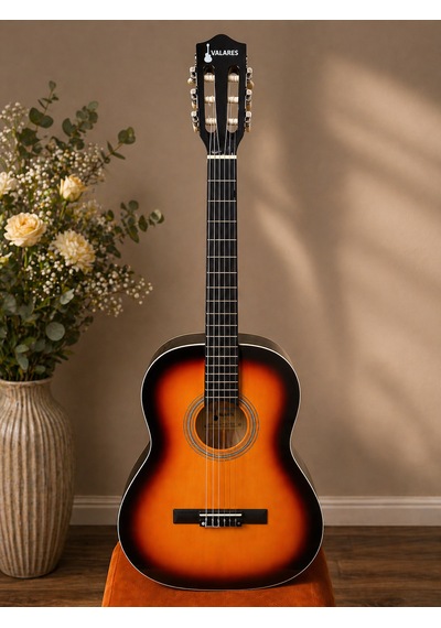 Valares Qcg3624 Klasik Gitar 39 4/4 Tam Boy Sap Ayarlı Truss Rod Köşe Korumalı Askı Aparatlı Parlak Gloss Sunburst