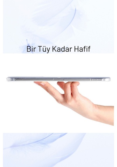 Samsung Galaxy Tab S6 Lite P610 / Sm-p620 Kılıf Kalem Bölmeli Farklı Stand Arkası Yumuşak Silikon Arka Kapak