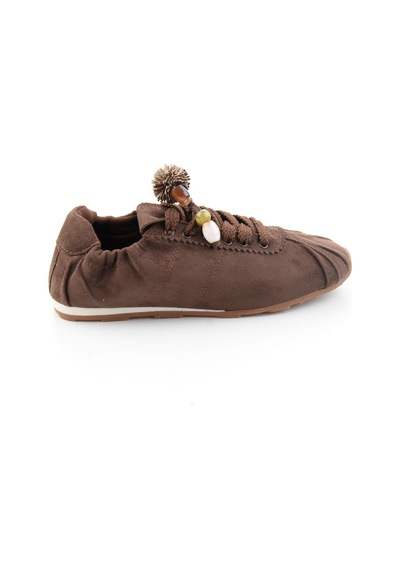 Bambi Kahve Süet Kadın Sneaker K01235044572