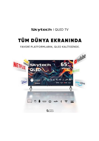 Skytech Q65ST3405 4K Ultra HD 65" 165 Ekran Uydu Alıcılı Smart QLED TV