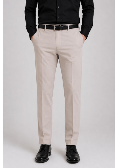 Classics Men Caserta Regular Fit Likralı Erkek Kumaş Pantolon - 7558 Taş