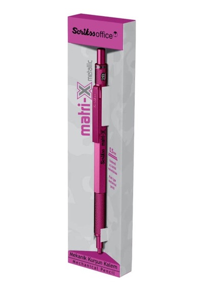 Scrikss Matri-x Mekanik Kurşun Kalem 0.7 Mm Metalik Pembe Pembe