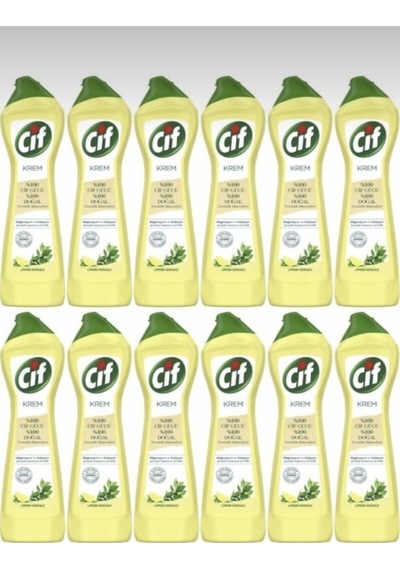 Cif Krem Limon Kokulu 500 Ml 12 Adet
