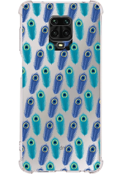 Prinrify Xiaomi Redmi Note 9s Uyumlu Nazar Boncuğu 4 Baskılı Şeffaf Köşe Korumalı Antişok Kılıf