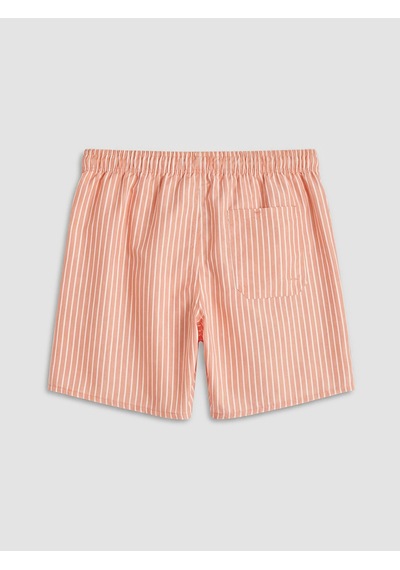 Lcw Swımwear Pembe Kısa Boy Çizgili Erkek Deniz Şortu