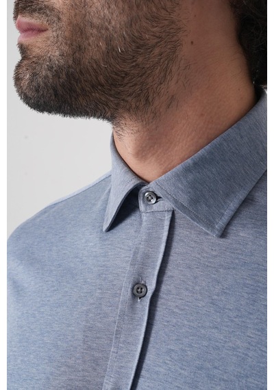 Bisse Platinium Pamuk Regular Fit Gri Erkek Gömlek Pltg025 D55 Gri