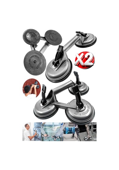 Premium Yüksek Kalite Cam Fayans Kaldırma Metal Alüminyum 3lü 2li Setcam Fayans Taşıma Vantuz
