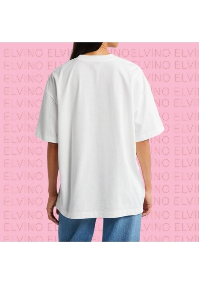 Noıssey Beyaz Yeni Tasarım Baskılı Oversize Unisex Kadın/erkek Bisiklet Yaka Pamuklu