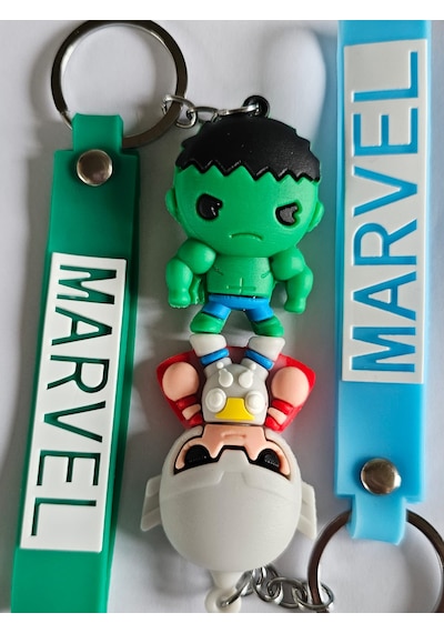 Hulk Ve Thor Silikon Çift Anahtarlığı Ve Çanta Aksesuarı